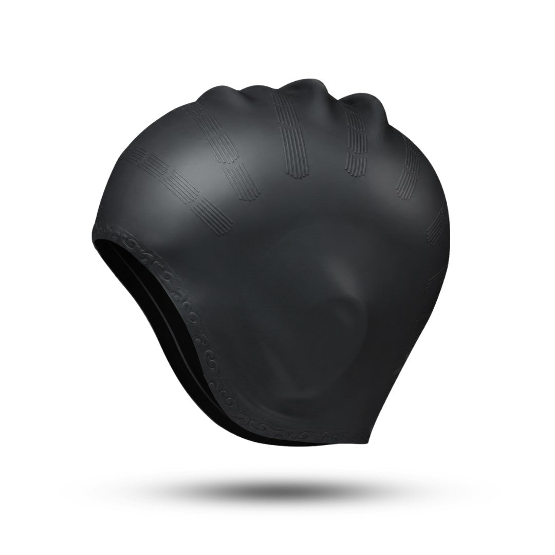 Premium Badmuts, Comfortabele Siliconen Zwemmuts, Midnight Black
