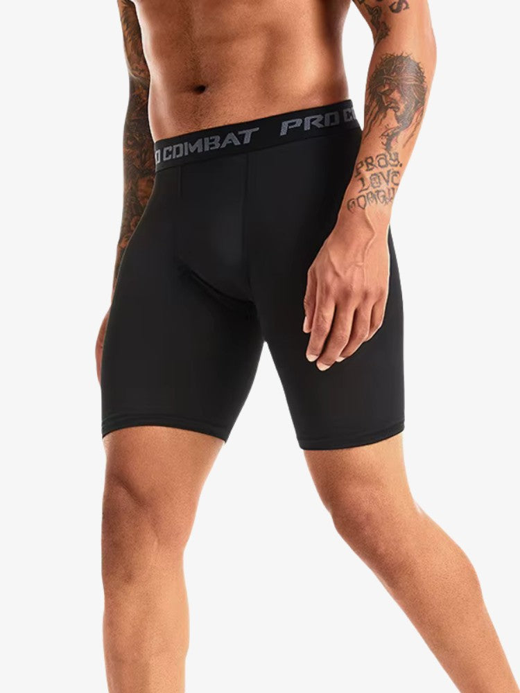 Premium Compressie Broek Kort, Corrigerende Sportbroek, Midnight Black