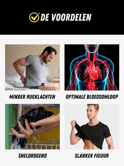 Premium Compressie Shirt Kort, Corrigerend Sportshirt, Voordelen