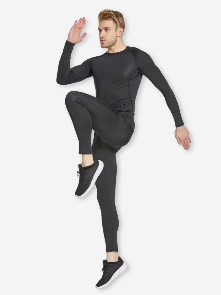 Premium Compressie Shirt Lang, Corrigerend Sportshirt, Detail 2