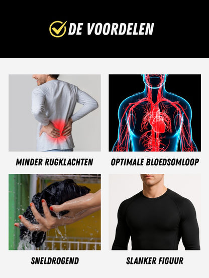 Premium Compressie Shirt Lang, Corrigerend Sportshirt, Voordelen