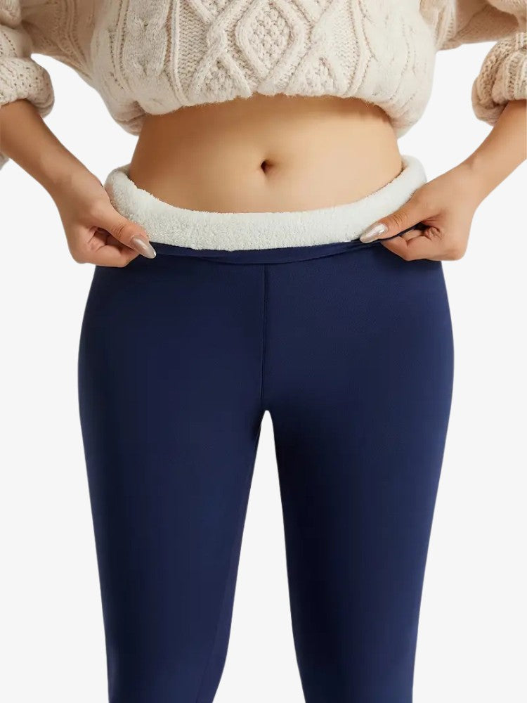 Premium Fleece Legging, Extra Warme Sportlegging, Sapphire Blue