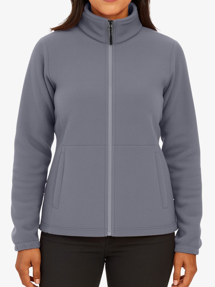 Premium Fleece Vest Dames, Warm Fleece Jack, Ash Grey