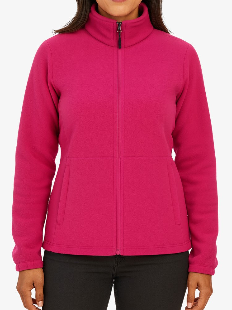 Premium Fleece Vest Dames, Warm Fleece Jack, Berry Pink