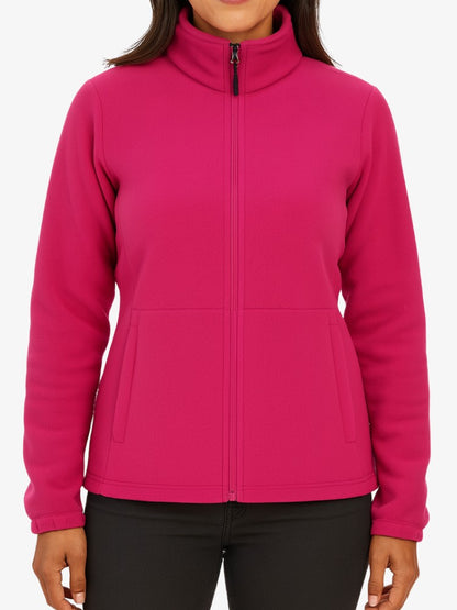 Premium Fleece Vest Dames, Warm Fleece Jack, Berry Pink