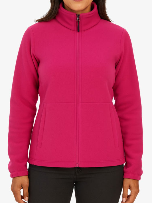 Premium Fleece Vest Dames, Warm Fleece Jack, Berry Pink