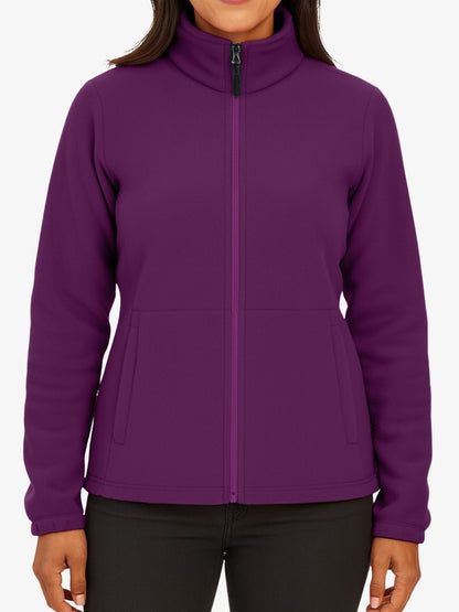 Premium Fleece Vest Dames, Warm Fleece Jack, Deep Purple