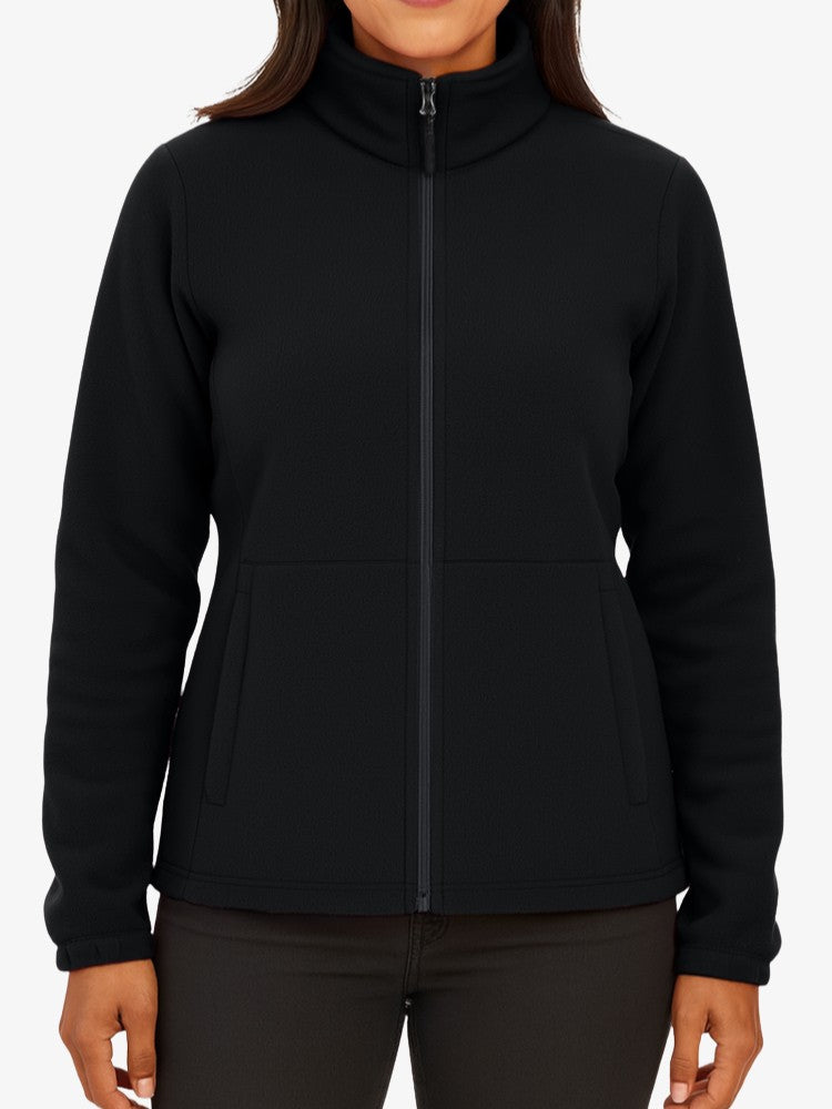 Premium Fleece Vest Dames, Warm Fleece Jack, Midnight Black