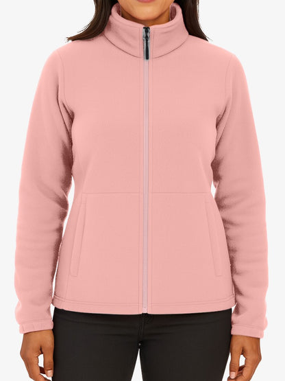 Premium Fleece Vest Dames, Warm Fleece Jack, Sunset Pink