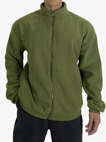 Premium Fleece Vest Heren, Warm Fleece Jack, Army Green