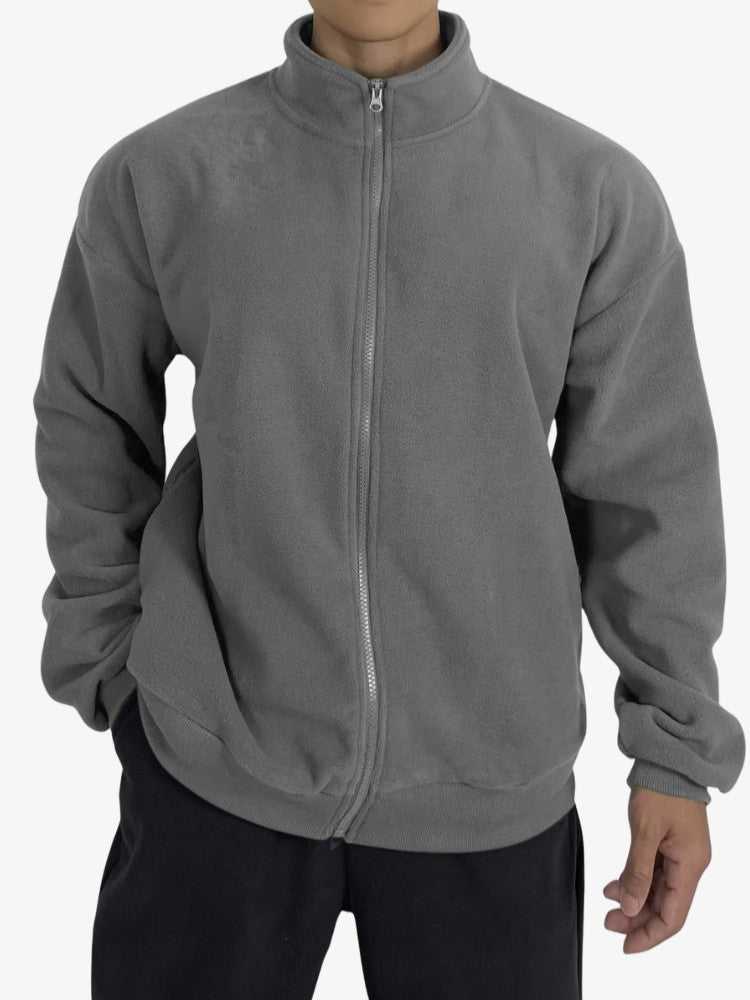 Premium Fleece Vest Heren, Warm Fleece Jack, Ash Grey