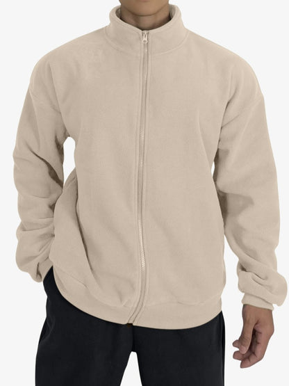 Premium Fleece Vest Heren, Warm Fleece Jack, Desert Beige