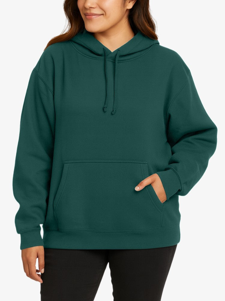 Premium Hoodie Dames, Sweater met Capuchon, Forrest Green