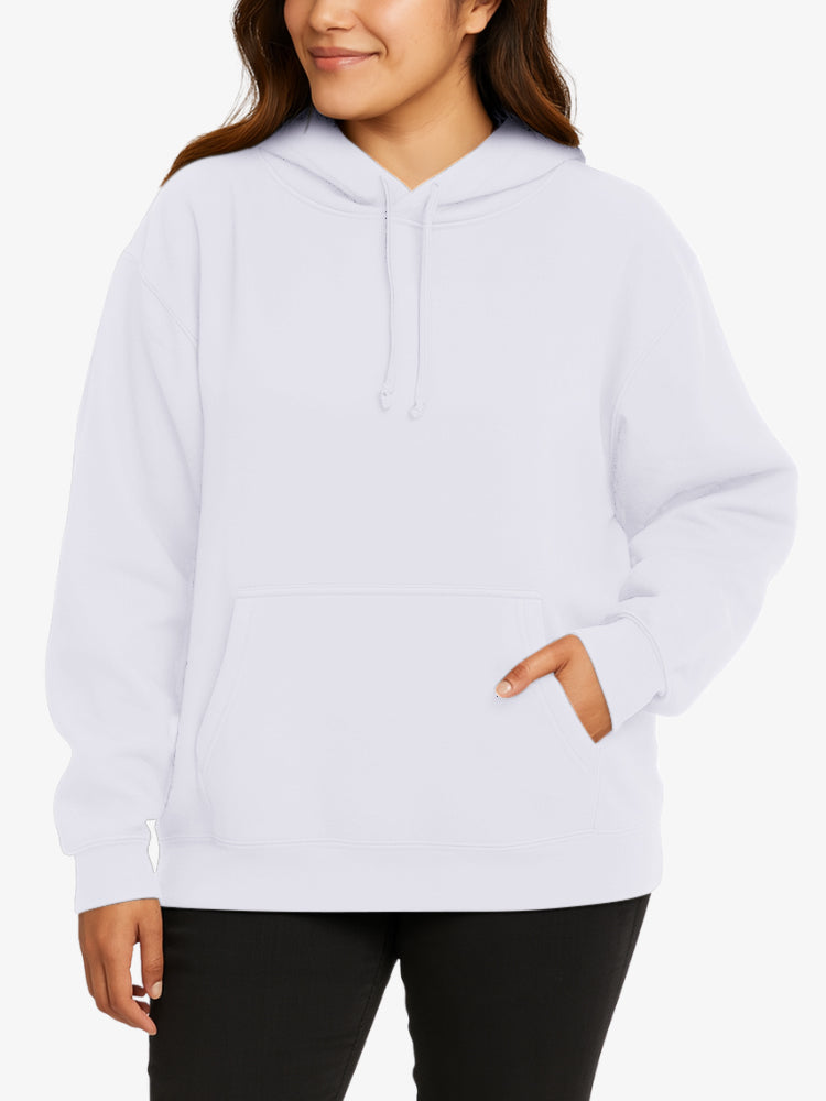 Premium Hoodie Dames, Sweater met Capuchon, Frost White