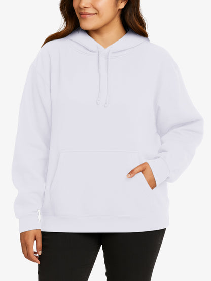 Premium Hoodie Dames, Sweater met Capuchon, Frost White