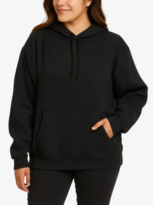 Premium Hoodie Dames, Sweater met Capuchon, Midnight Black