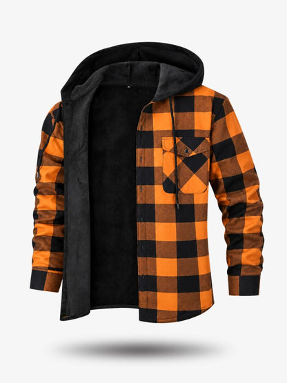 Premium Houthakkersblouse, Warm Herenvest voor de Winter, Blaze Orange