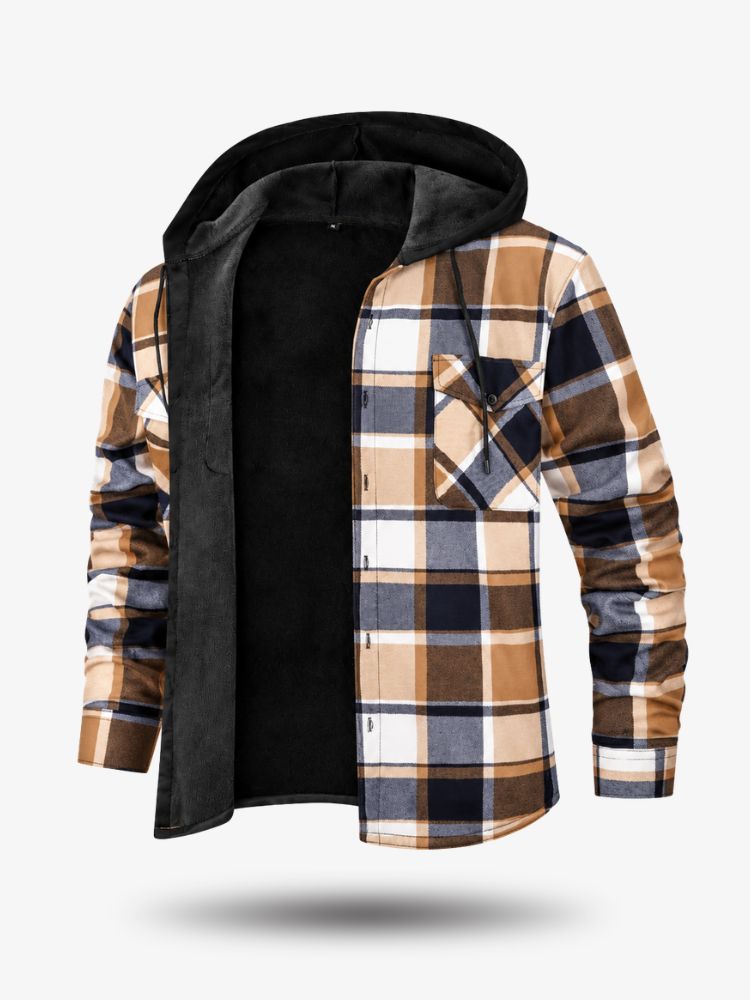 Premium Houthakkersblouse, Warm Herenvest voor de Winter, Canyon Beige