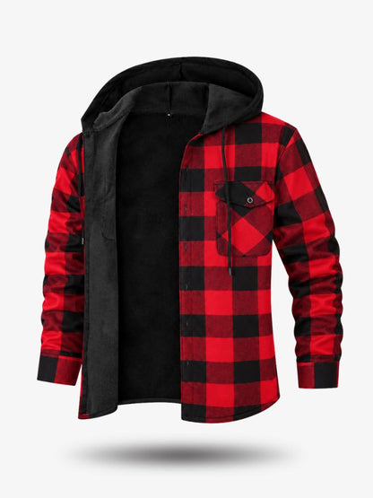 Premium Houthakkersblouse, Warm Herenvest voor de Winter, Lumberjack Red