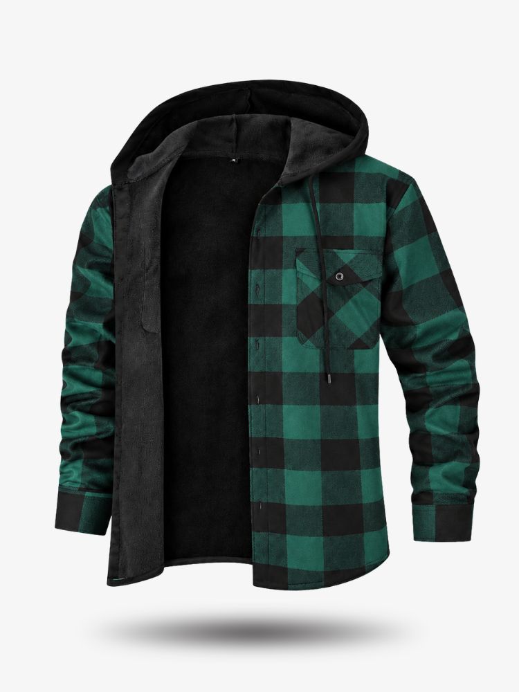 Premium Houthakkersblouse, Warm Herenvest voor de Winter, Ranger Green