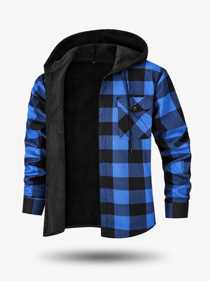 Premium Houthakkersblouse, Warm Herenvest voor de Winter, Storm Blue