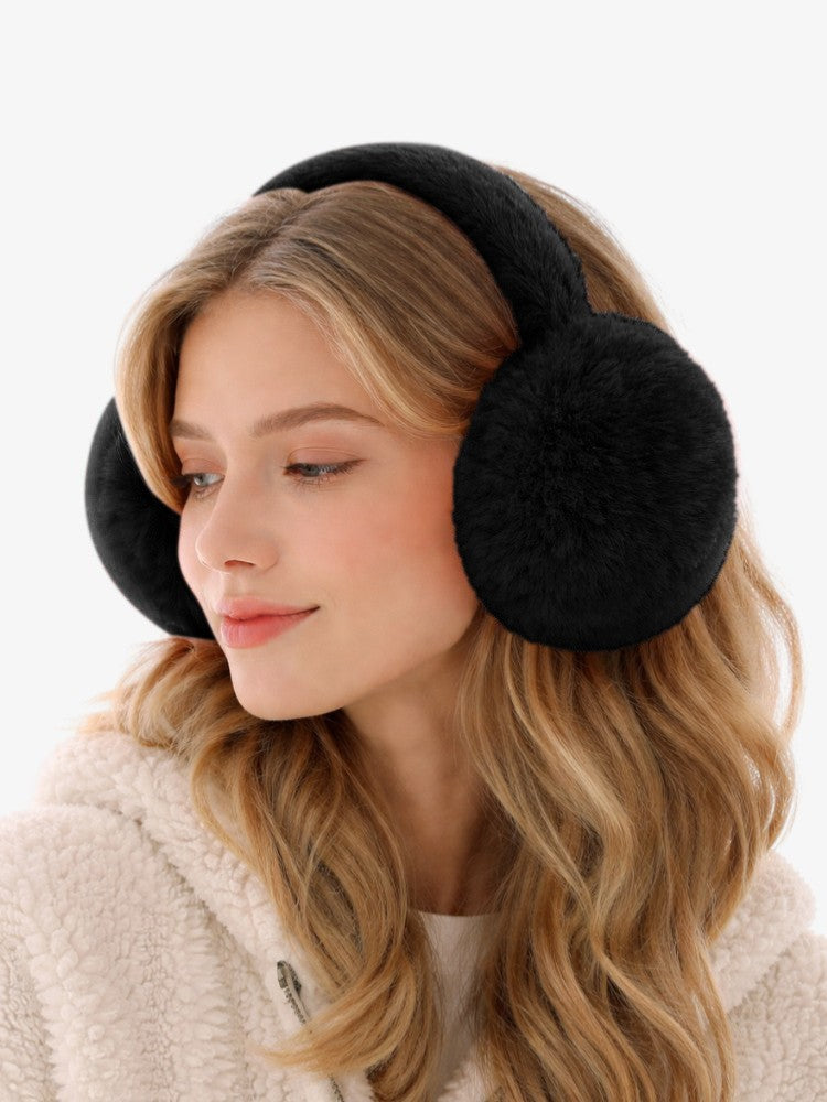 Premium Oorwarmers, Zachte Fleece Oorwarmers, Midnight Black