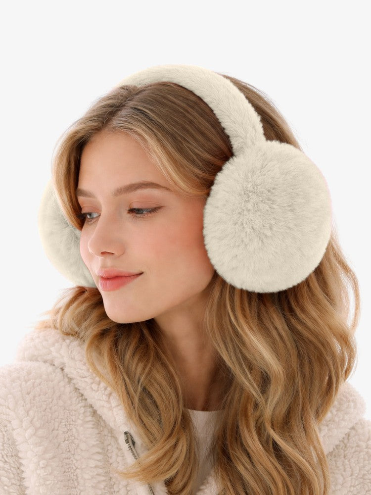 Premium Oorwarmers, Zachte Fleece Oorwarmers, Frost White