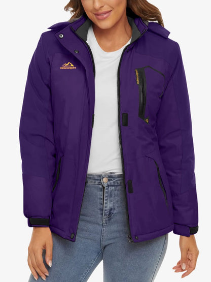 Premium Ski Jas Dames, Waterdichte Winterjas, Deep Purple