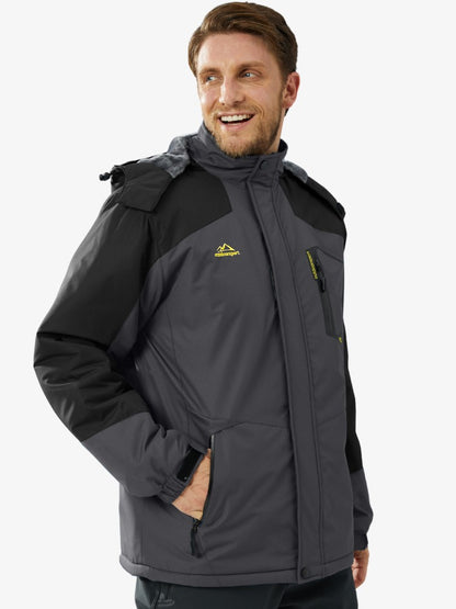 Premium Ski Jas Heren, Waterdichte Winterjas, Dark Grey