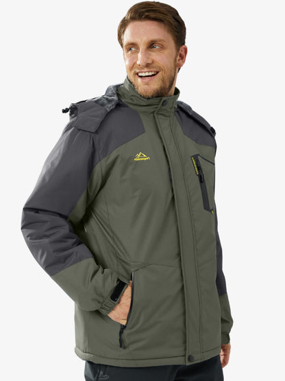 Premium Ski Jas Heren, Waterdichte Winterjas, Forrest Green