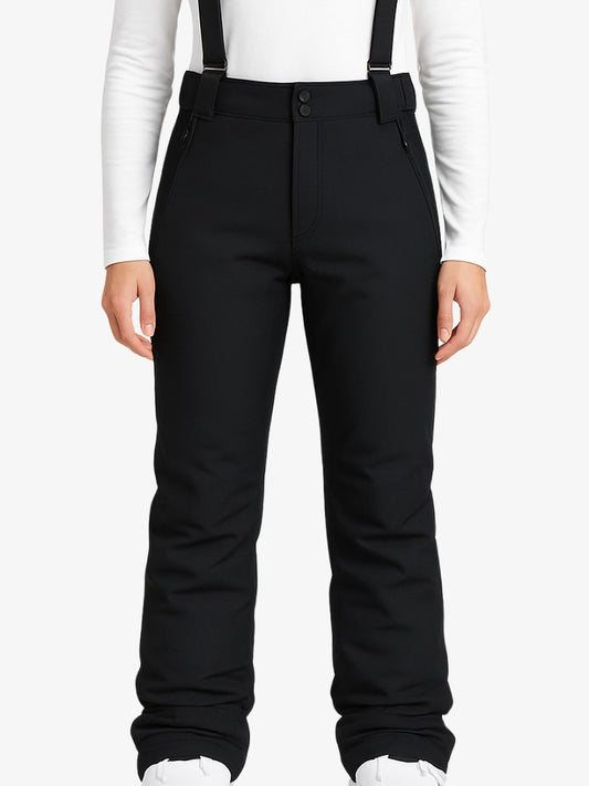 Premium Skibroek, Waterdichte Skibroek voor Dames en Heren, Midnight Black