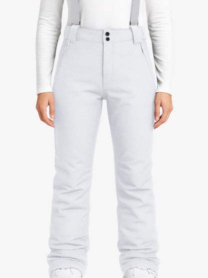 Premium Skibroek, Waterdichte Skibroek voor Dames en Heren, Polar White