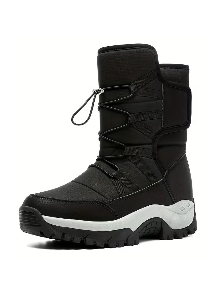Premium Snowboots Heren, Waterdichte Snowboots, Midnight Black