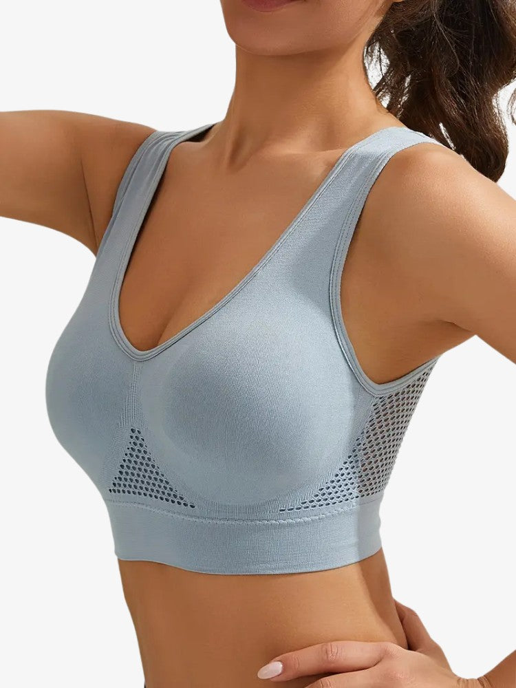 Premium Sport BH, Corrigerende Sporttop, Ice Blue