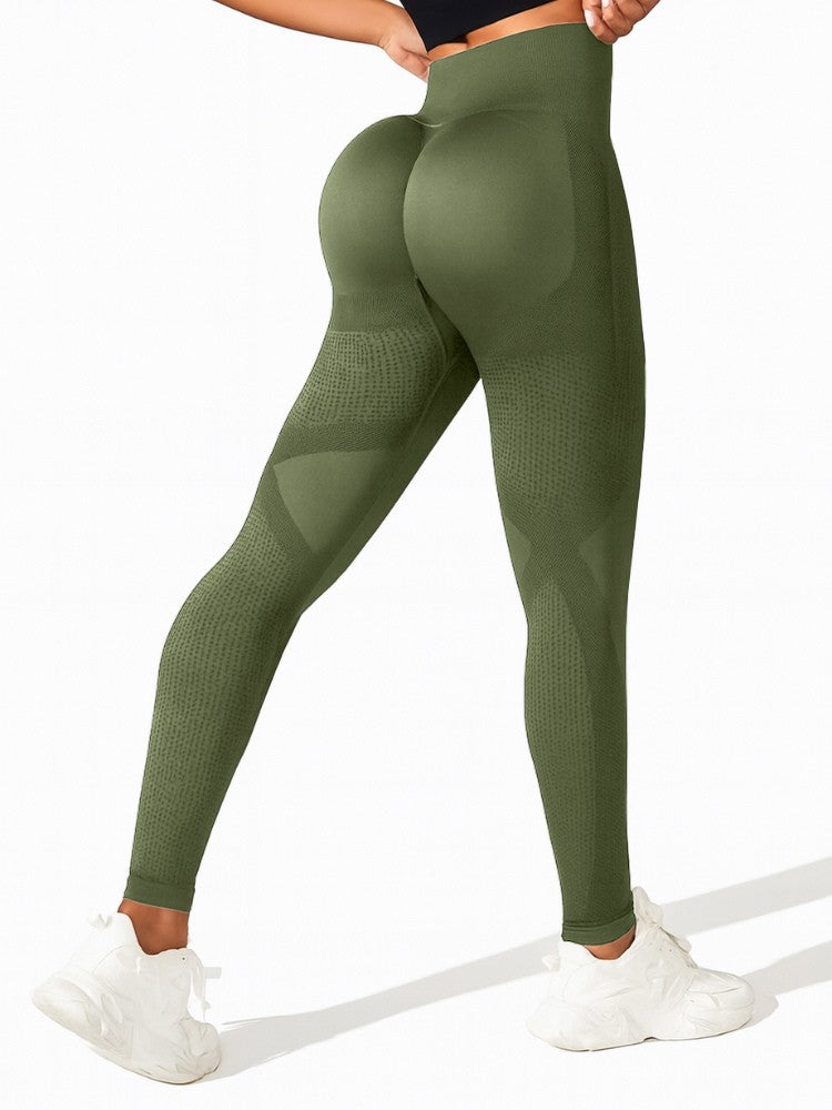 Premium Sportlegging, Hoge Taille Legging, Olive Green