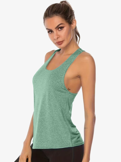 Premium Tanktop, Dames Sneldrogende Sport Singlet, Army Green