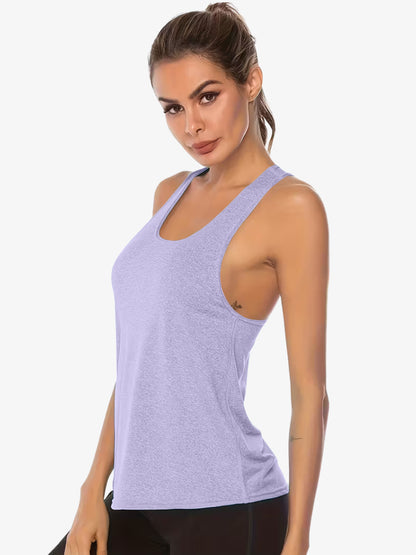 Premium Tanktop, Dames Sneldrogende Sport Singlet, Deep Purple