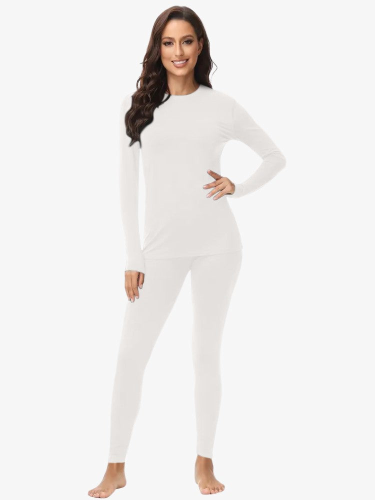 Premium Thermo Set Dames, 2 Delige Thermo Set, Frost White
