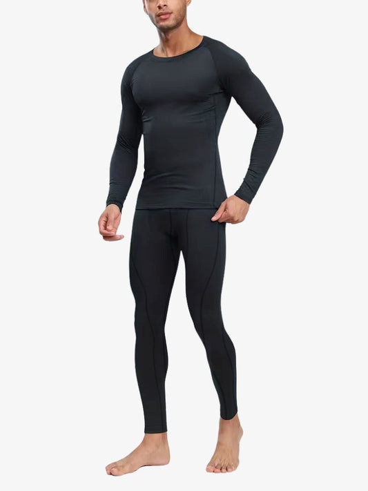 Premium Thermo Set Heren, Thermo Ondergoed, Midnight Black