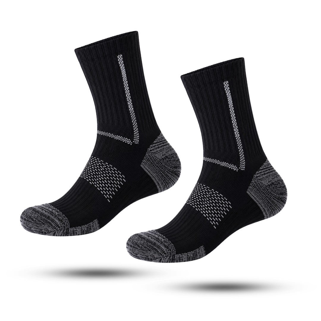 Premium Wandelsokken, Halfhoge Sportkousen, Midnight Black