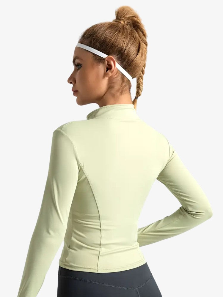 Premium Zip Jacket, Trainingsvest met Smalle Taille, Macha Green 5