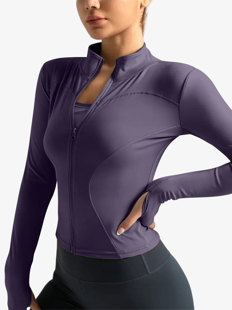 Premium Zip Jacket, Trainingsvest met Smalle Taille, Orchid Purple
