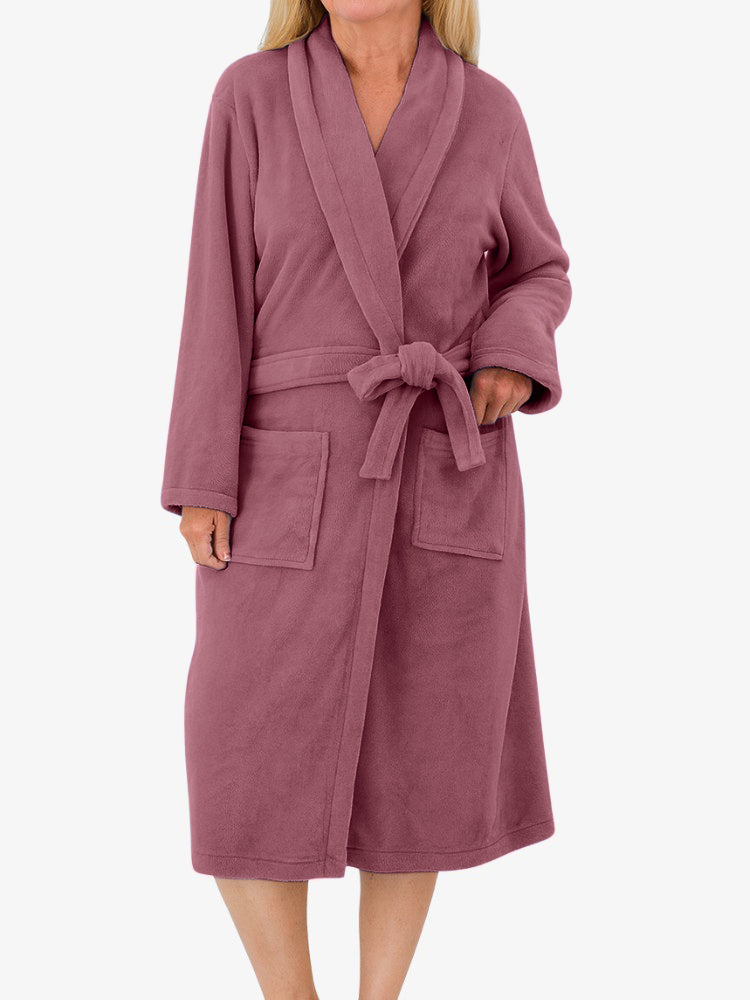 Premium Badjas, Luxe Kamerjas voor Dames, Blush Purple
