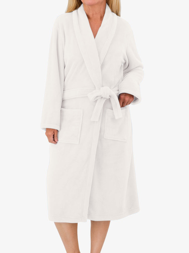 Premium Badjas, Luxe Kamerjas voor Dames, Crystal White