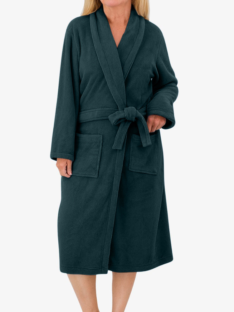 Premium Badjas, Luxe Kamerjas voor Dames, Emerald Green