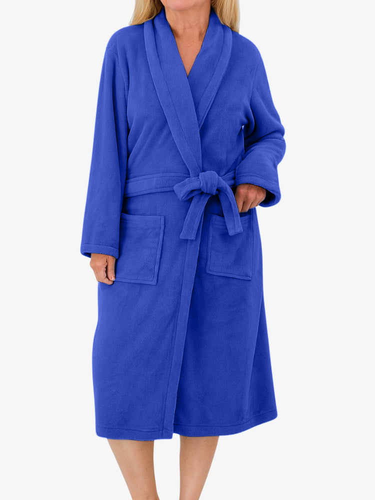 Premium Badjas, Luxe Kamerjas voor Dames, Royal Blue