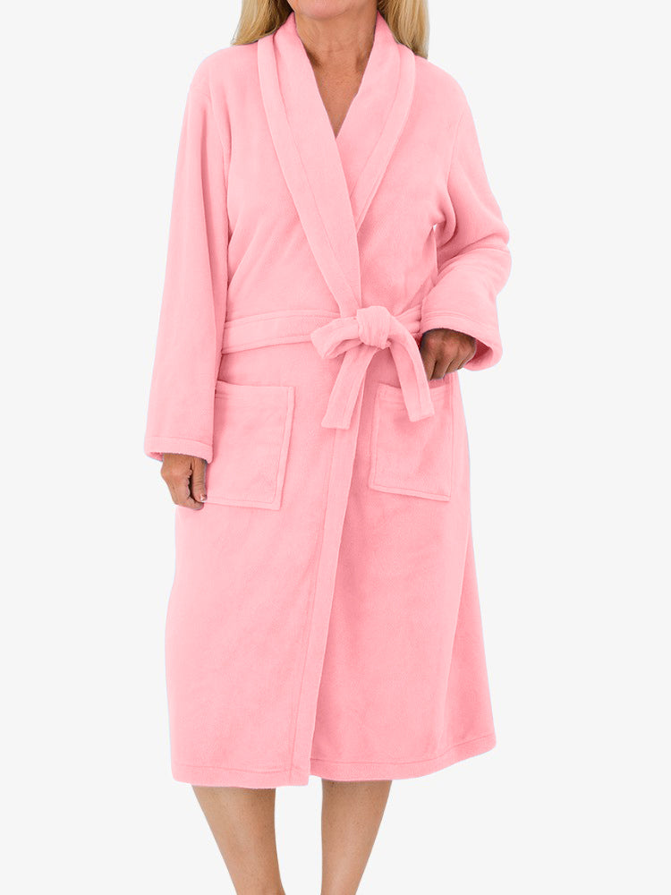 Premium Badjas, Luxe Kamerjas voor Dames, Sunset Pink
