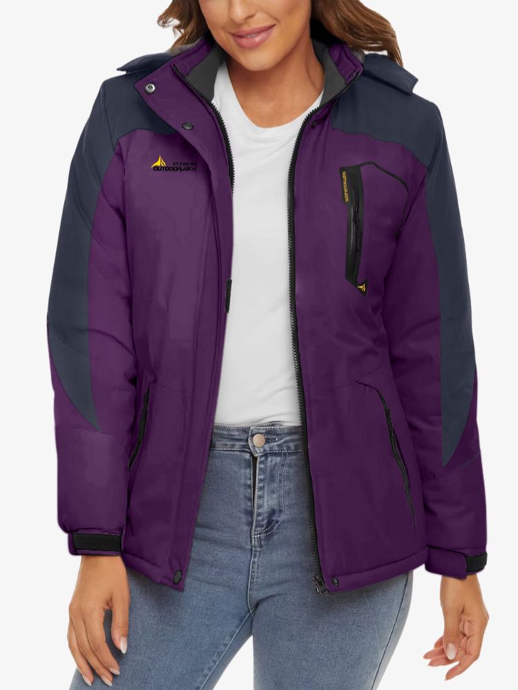 Premium Ski Jas Dames, Waterdichte Winterjas, Deep Purple