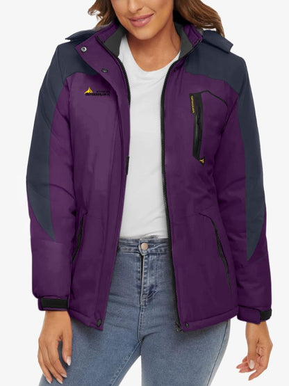 Premium Ski Jas Dames, Waterdichte Winterjas, Deep Purple