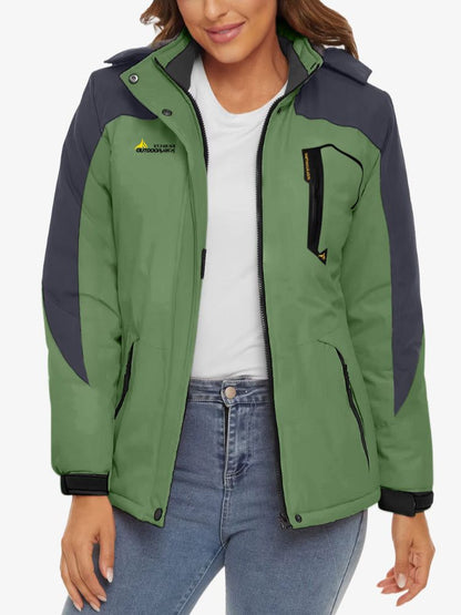 Premium Ski Jas Dames, Waterdichte Winterjas, Forrest Green